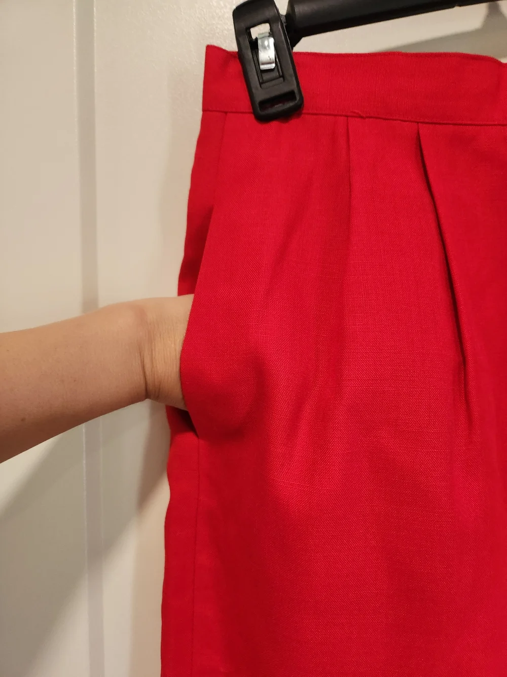 Vintage Skirt NWT 80/90s Talbots Red Midi Pencil SZ 10/ Modern 26